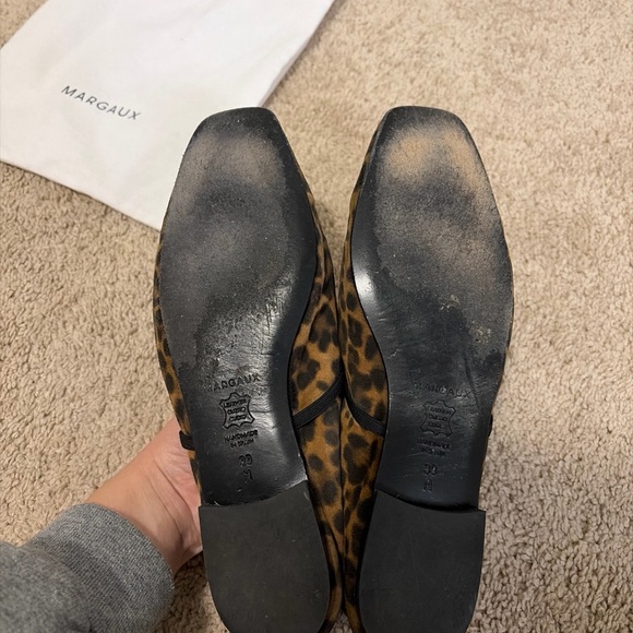 Margaux Leopard Animal Suede Leather Ballet Flats Phoebe Size EU 39 - Picture 8 of 11